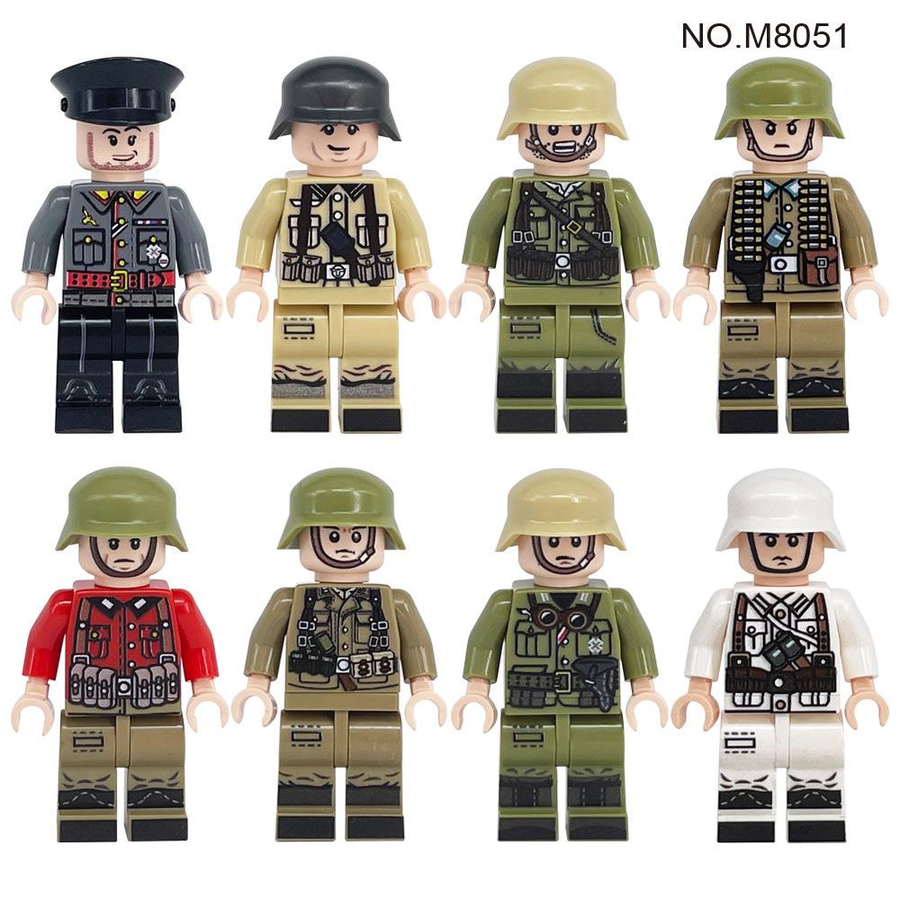 MOC World War II British and French Soldier Character Building Block Toys