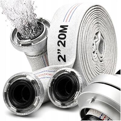 Fire Hose for Water Pumps, Septic Tank Pumps, Quick Connectors, 2" Inches, 20M