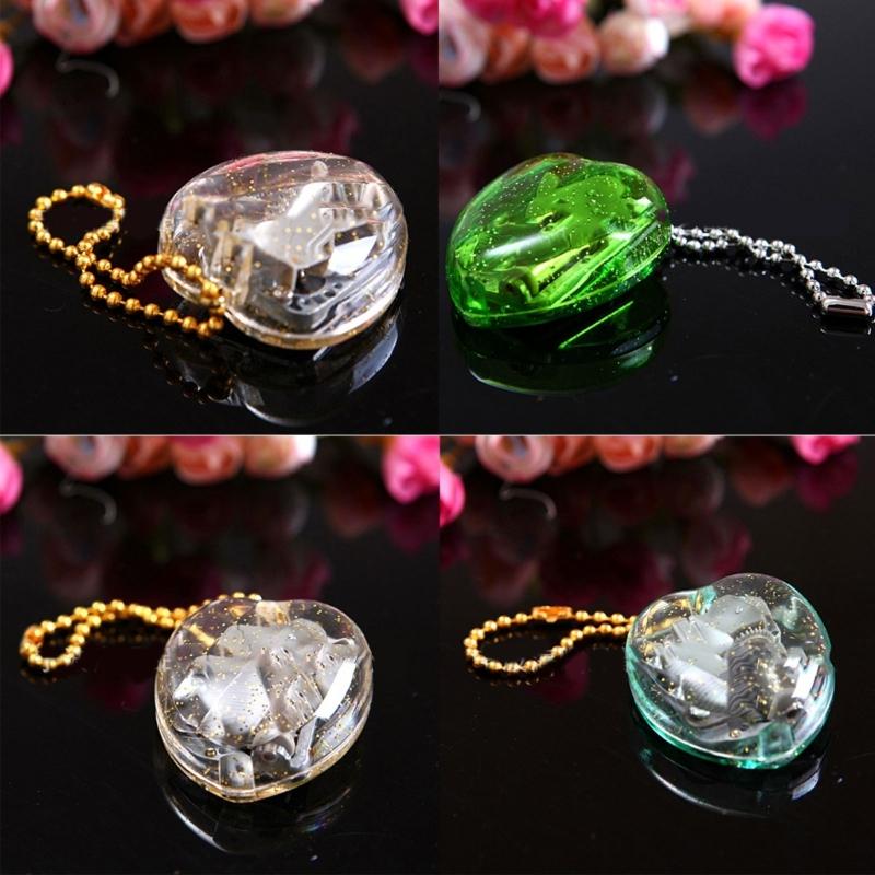 Romance Heart Shaped Music Box Bag Decoration Compact and Portable Pendant with Clear Sound Quality for Loved Ones
