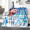 Messi Customize Your Name Blanket Throw Customizable Blanket Comfortable Perfect for Couch Office Chair Chair Livingroom Four Seasons Multipurpose