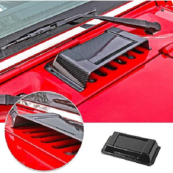 Carbon Fiber Hood Vent Hood Scoop Vent Cover for 1997-17 Jeep Wrangler TJ JK JKU