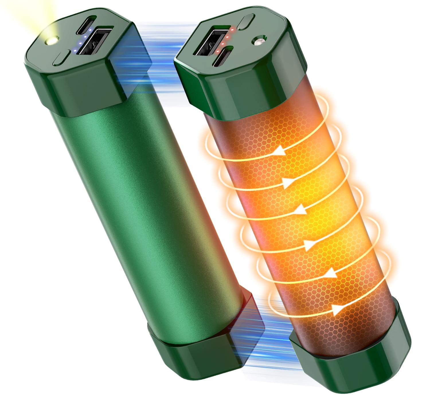 

Boweer Rechargeable Hand Full Fast 4 Temperature Up to 14 Hours of Continuous Portable Large Flashlight Magnetic Fast Disaster Preparedness Winter