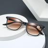New Tea-Coloured Uv-Protective Reading Glasses Women'S Ins Style Large-Frame Square Ultra-Light Reading Glasses Men Goggles