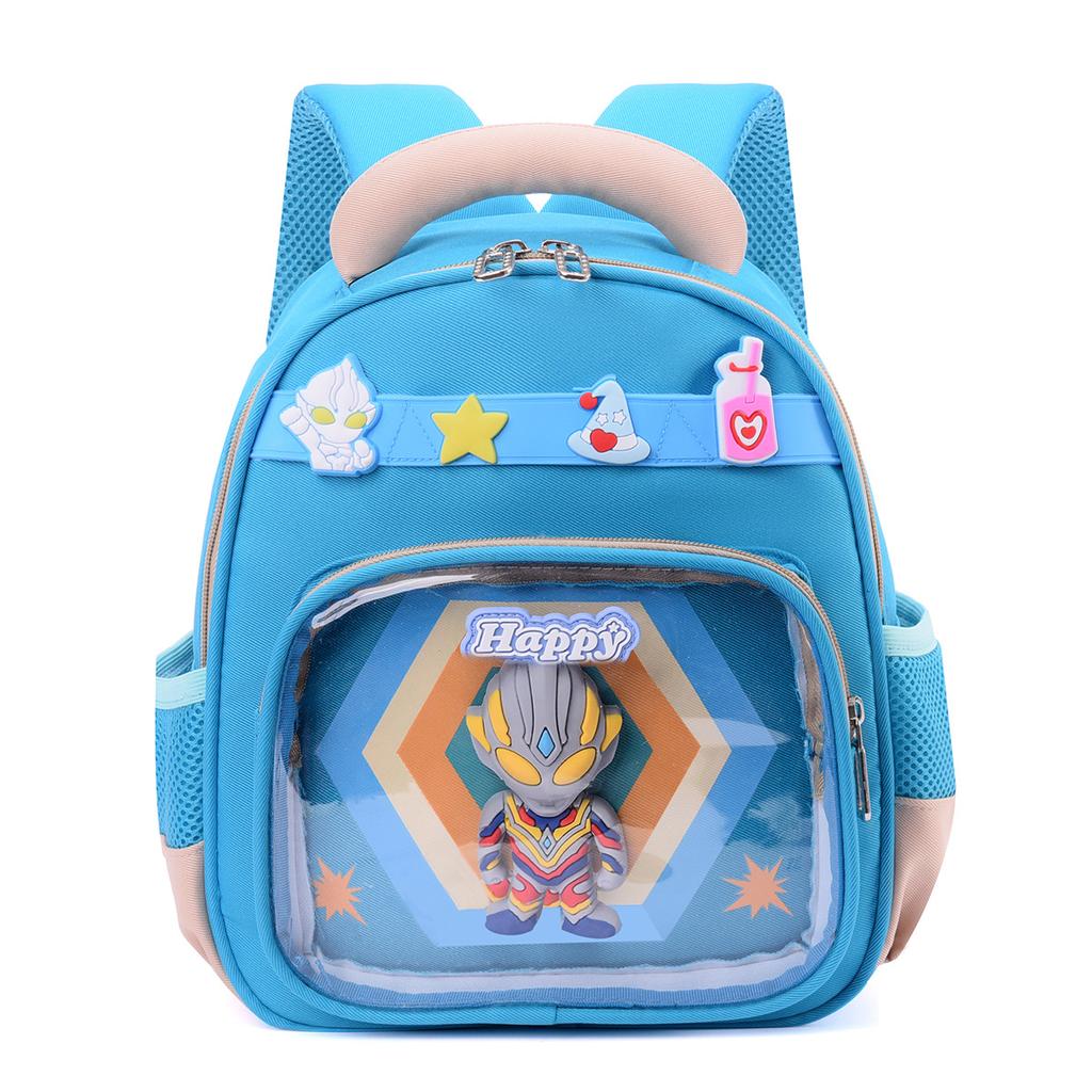 Children'S Backpack Cartoon Animation Transparent Window Boys And Girls Backpack Kindergarten Children'S Schoolbag