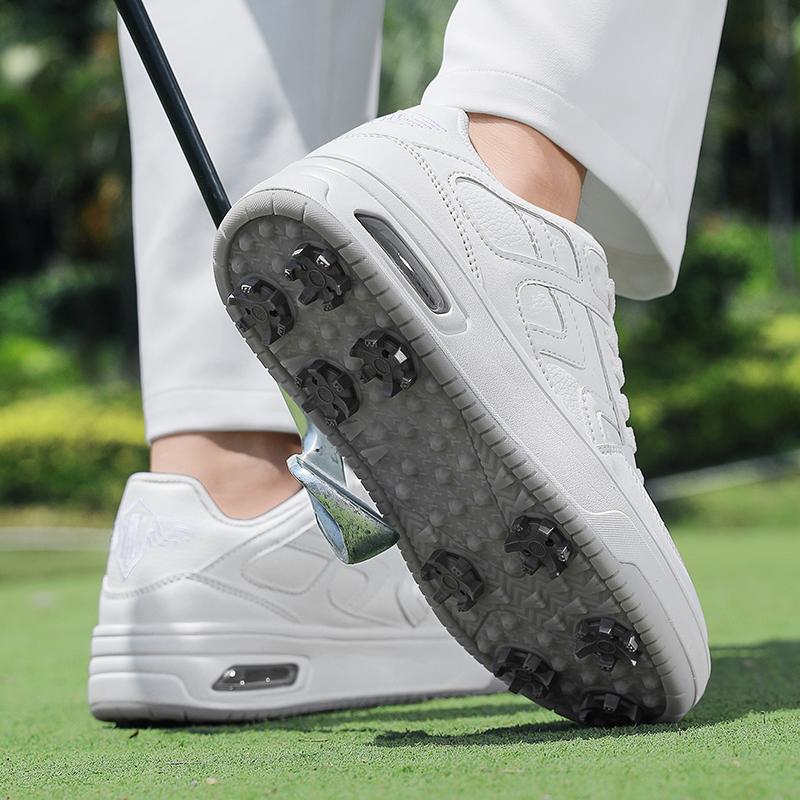 Große Größen 36-47 Damen und Herren Golfschuhe Anti-Rutsch-Spikes Golf-Sneaker Stoßdämpfend Golfer-Schuhwerk Outdoor-Wander-Sneaker
