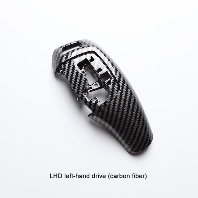 Auto LHD RHD Gear Shift Cover For BMW F10 F30 Head Knob Shifter Lever Interior Accessories Genuine Carbon Fiber 6 Colors