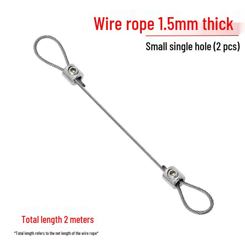 304 Stainless Steel Adjustable Wire Rope Hanging Fixture with Safety Hook