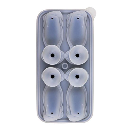 Ice Cube Grid 3D Pet Dog Shape Food-grade Silicone Ice Mold Dishwasher Safe Slow Melting Cocktail Ice Mold