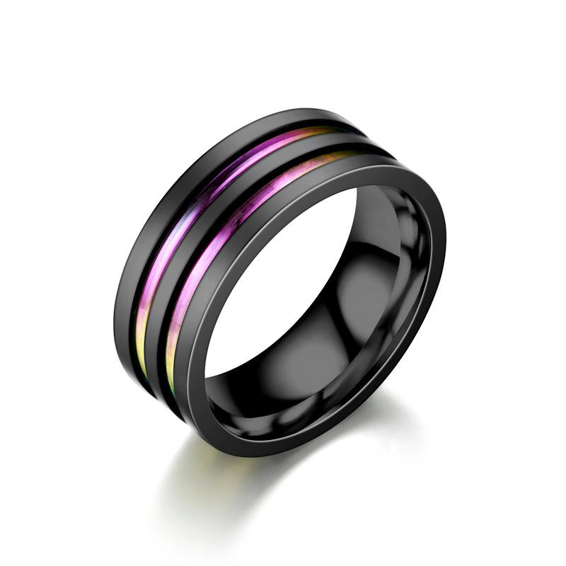 Two-Tone Titanium Steel Cross Ring: Stylish and Personalized Couple s Jewelry Size 10