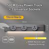 Movable Wall Mounted Power Track Socket Universal Adapter Office Home Appliance Socket Safety Track Kit