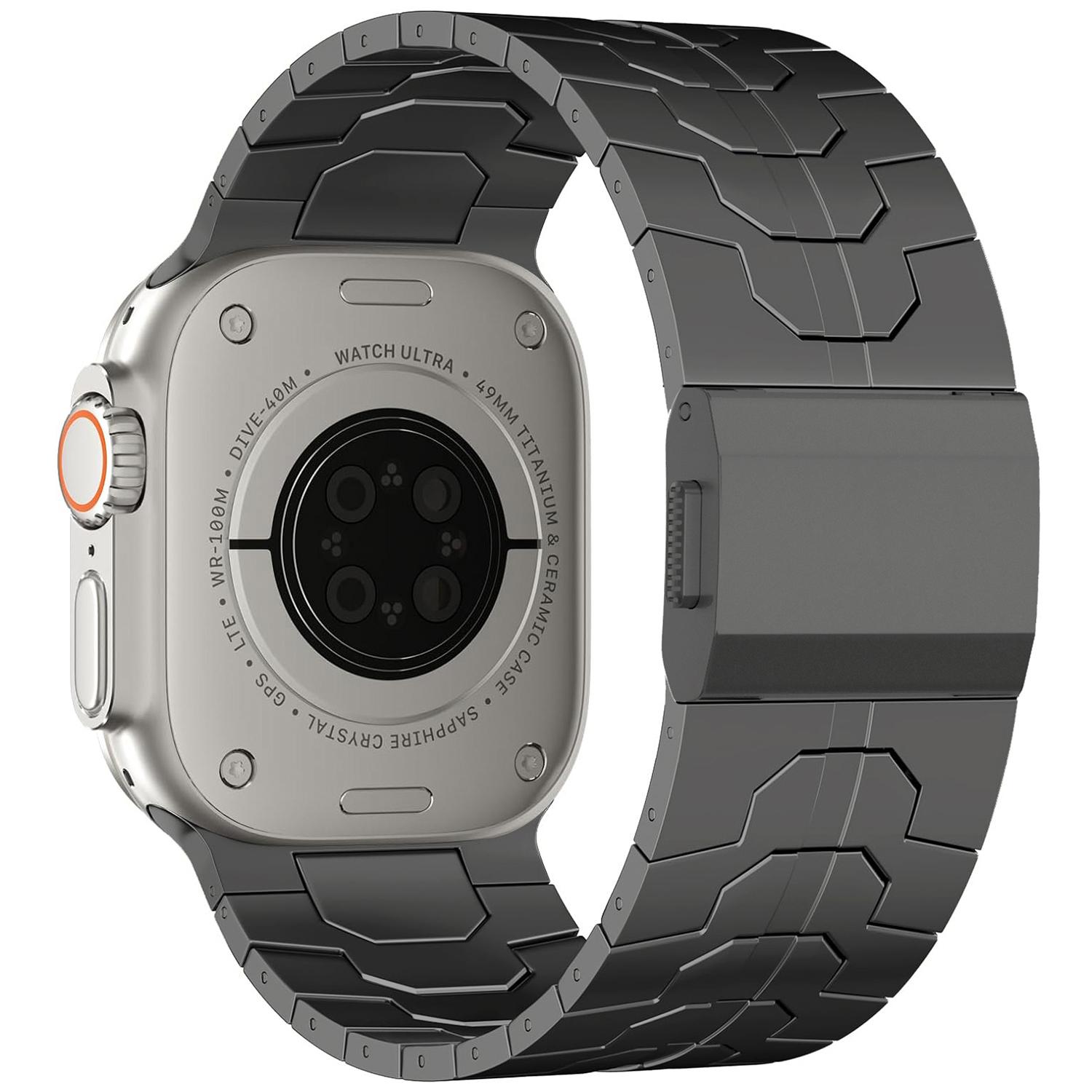 

For Apple Watch 10 46mm/Ultra 2/Ultra 49mm/9 8 7 45mm/SE (2023) SE (2022) SE 6 5 4 44mm/3 2 1 42mm Magnetic Buckle Watch Strap Tarnish