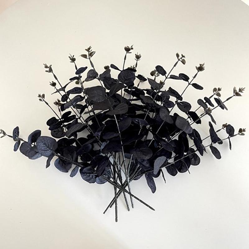 34cm Black Eucalyptus Artificial Flowers For Room Decoration Desktop Artificial Flowers Home Decor