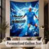 Custom Text Tapestry Erling Haaland Print Wall Tapestry Indoor Living Room Wall Decor