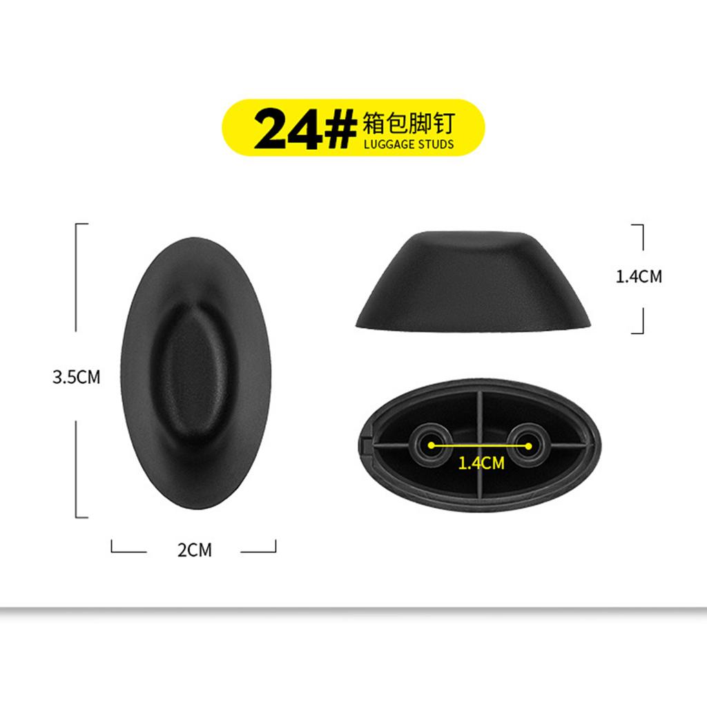 2 Peças Tachas de Bagagem Práticas Tachas Inferiores de Bagagem Suporte Almofada Pés de Mala Acessórios de Substituição