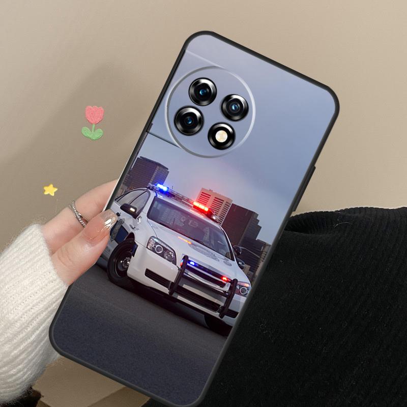 Police Car Case For OnePlus 13 15 13R 13T 12 12R 11 10 Pro 10T 8T Nord 5 CE 2 3 4 Lite N20 N30 Cover