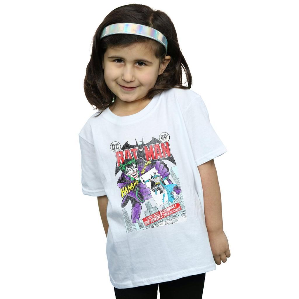 DC Comics Girls Batman Joker Playing Card Cover Cotton T-Shirt