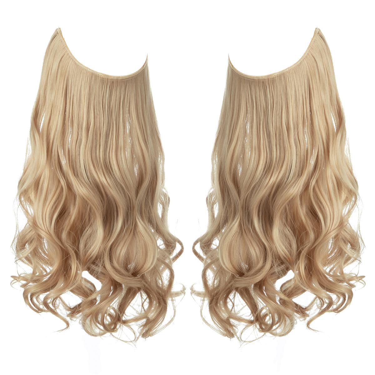 

Перуки мають велику кількість волосся, U-подібні нарощені волосся, жіночі волосінні перуки, непомітне натуральне довге кучеряве волосся M01 22INCH