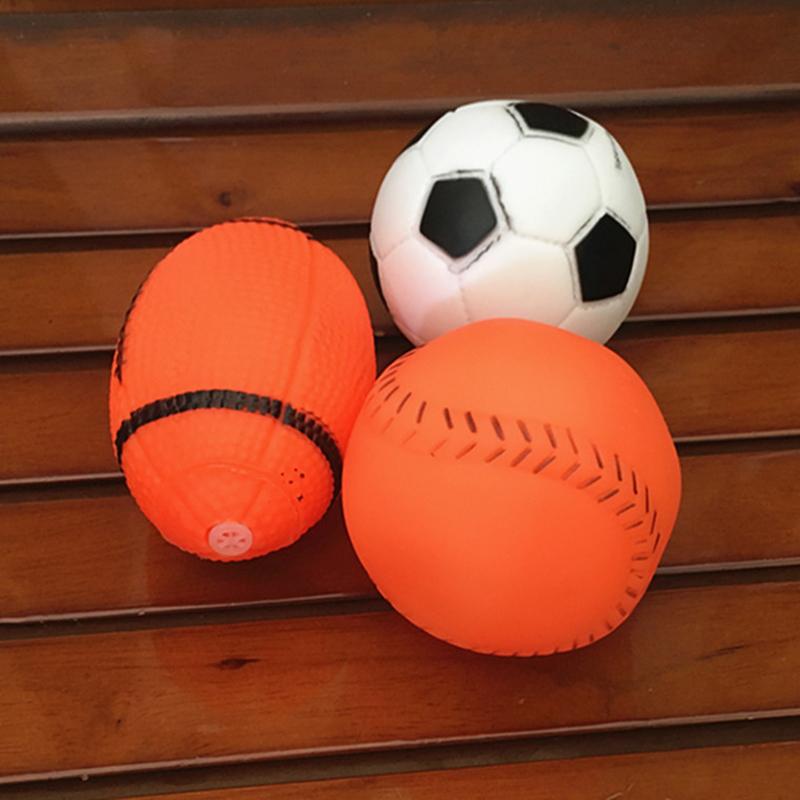 Football Baseball Rugby Toys For Small Dogs Bite Resistant TPU Ball Pets Toy For Small Dogs Outdoor Dog Training Accessories