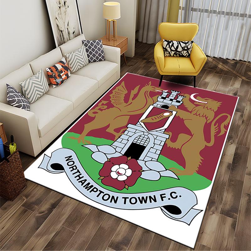 Northampton Town FC Logo Teppich geeignet als rutschfeste Matte für das Wohnzimmer oder Schlafzimmer Sofa
