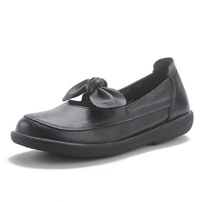 Retro Leather Shoes, Genuine Leather Thick-soled Mary Jane Shoes, Women's Soft-soled Single Shoes, Lazy Shoes, Comfortable and Versatile Shoes