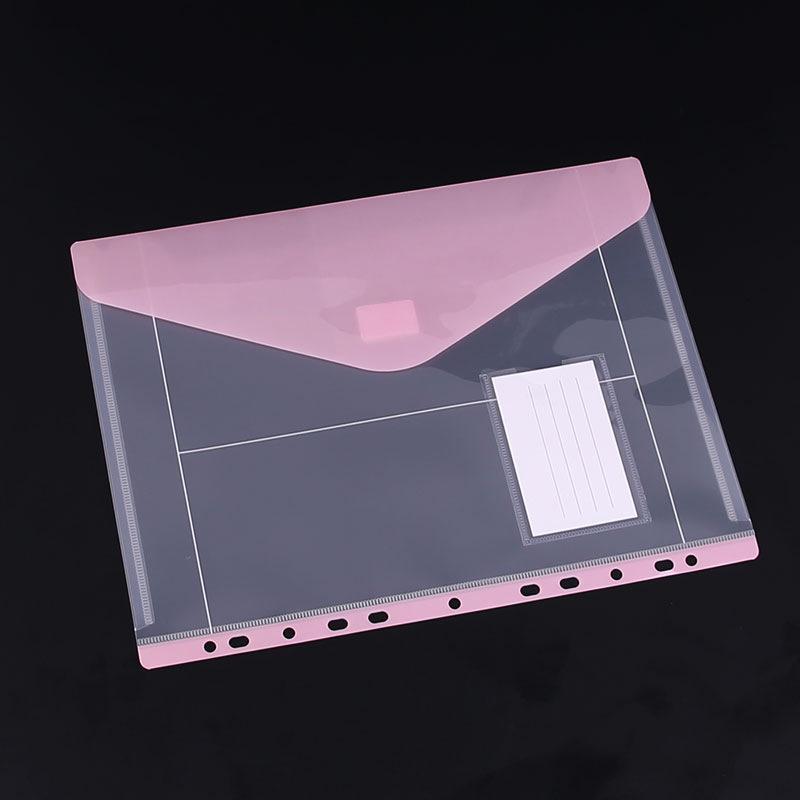 

Прозрачные карманы-файлы на 11 отверстий формата А4 с кнопкой-защелкой - Цветные для хранения документов и экзаменационных работ