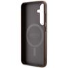 Guess Guhms24Sg4Gfrw S24 S921 Brązowy/Brown Hardcase 4G Collection Leather Metal Logo Magsafe