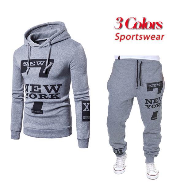 Shinnee Men's Long Sleeve Hoodie Sportswear Suit Zipper Hoodie Suit