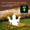 Reusable Garden Art Halloween Ghost Stake, Spooky Glow-in-The-Dark Yard Sign, Pumpkin Villa Lawn Accents Scarecrow Acrylic Decoration for Pathway