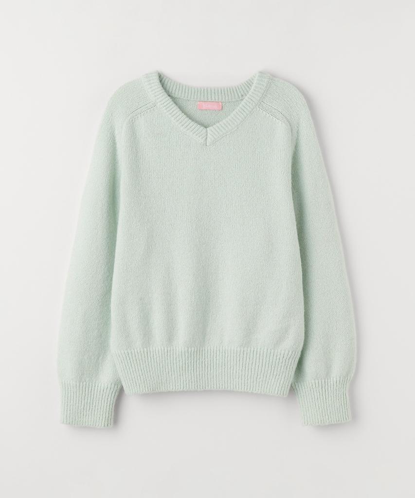 Selliteiljeu V-Neck Alpaca Knit_Mint