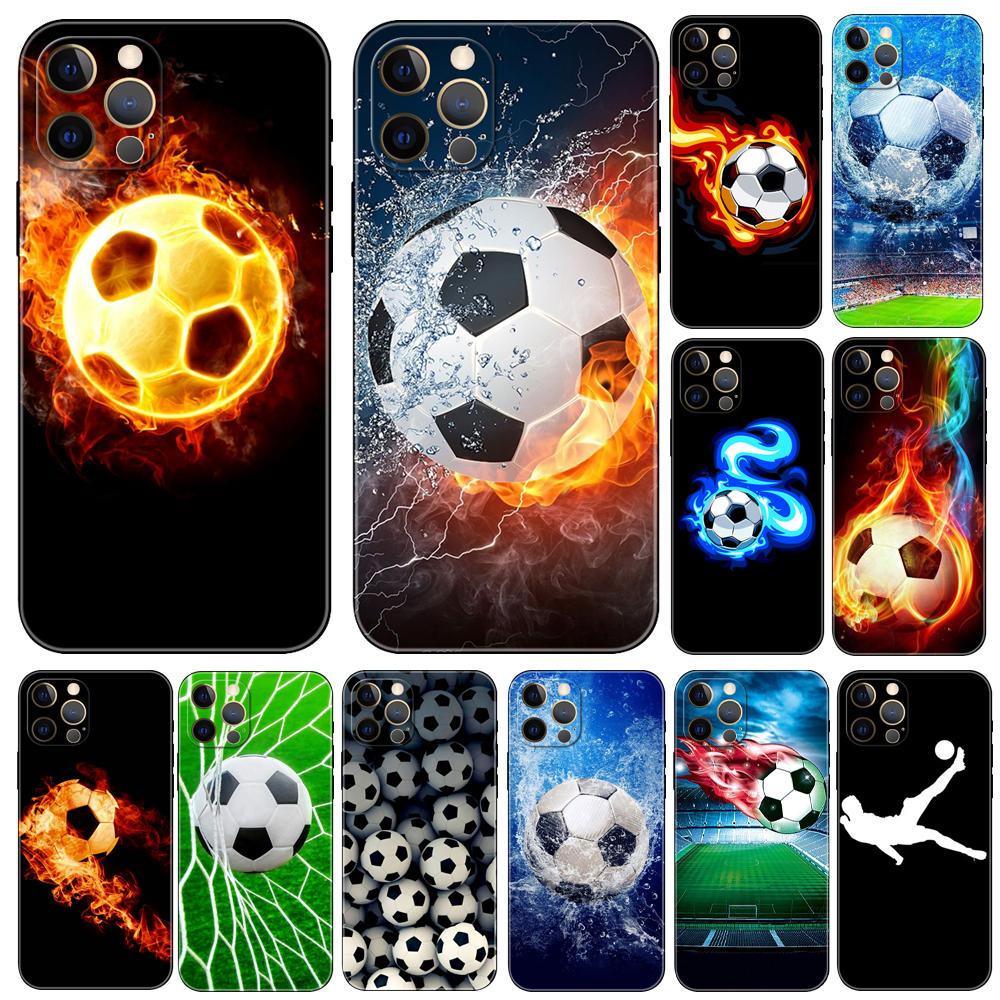 Fußball-Telefon-Kasten-Abdeckung Coque für Iphone Xiaomi Mi Samsung Galaxy Redmi Note AS 12 13 14 15 22 23 24 5G Pro Plus Max Fe Ultra