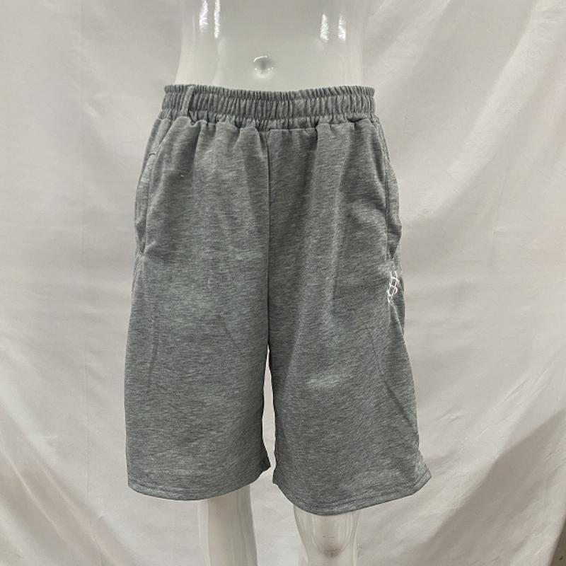 European and American pure color casual high street hip-hop street Y2K embroidered shorts