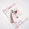 Cherry Bow Beaded Heart Bag Charm Keychain
