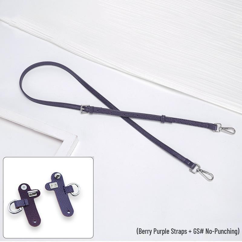 Longxiang Genuine Leather Mini Dumpling Bag with Wide Strap and No-Punch Buckle
