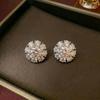 Women's Fashion Necklace & Bracelet Set: Flower Pendant, Diamond Bauhinia Earrings