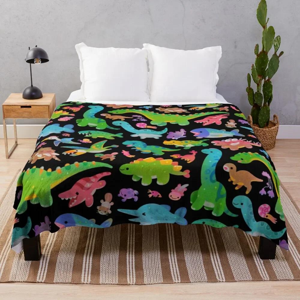

Cartoon Dinosaur Throw Blanket Soft Lightweight Durable Cozy Bed Couch Travelling Camping Blanket Plush for Kids Teen Adult 80x120cm