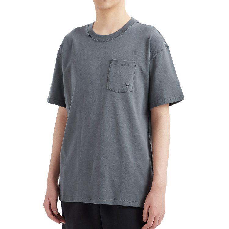 Nike T Shirts Men's Gray Crew Neck Moderate Straight Fit DD0500-060