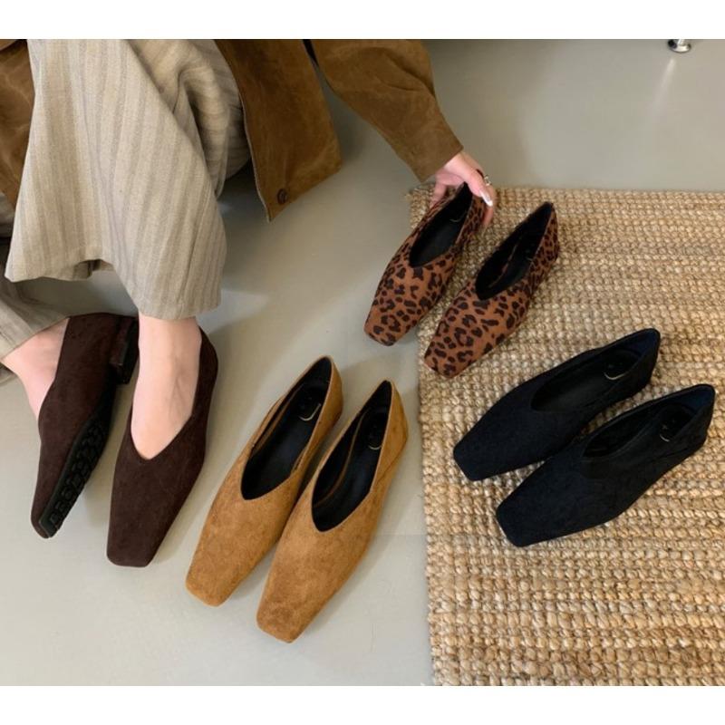 Moda femeie elegantă vară franceză vârf pătrat verde Mary Janes drăguț casual pantofi femei retro pantofi cu toc jos pantofi plat cu talpă moale