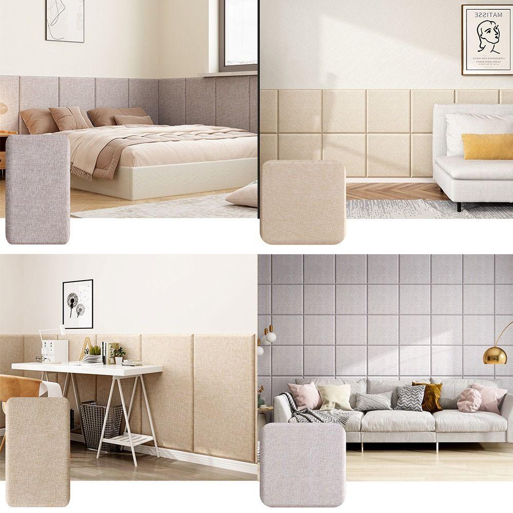 Thicken Tatami Self-adhesive Wall Mat Self-adhesive Anti-collision Wall Pad  Home Decor