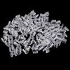 100pcs Space Beads Loose Clear Rubber Pearl Base Square 8x9x12mm