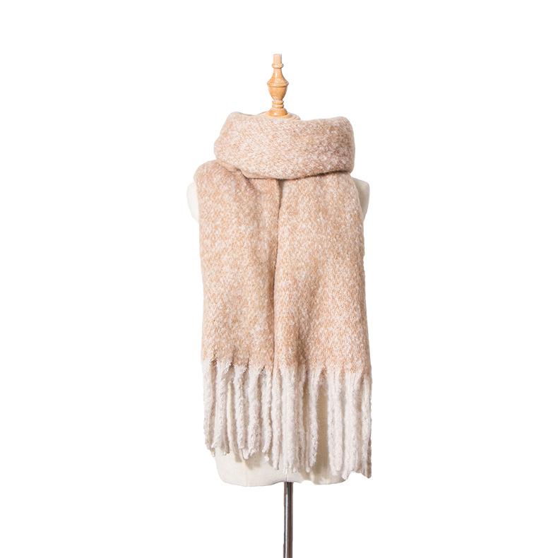 Autumn and winter circle sand thick tassel flower matching scarf shawl thick braid thickened Tonglu scarf