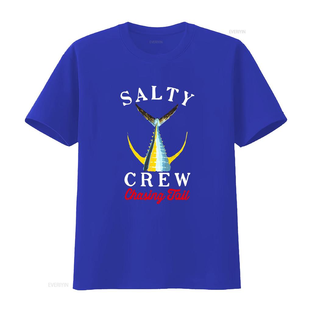 Salty Crew Mens T Shirt Chasing Tail Design with Banana Yellow Tailed Print Medium Size New Arrival vintage Washed Casual