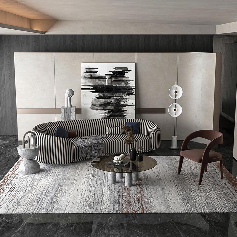 Gray Minimalist Modern Waterproof Carpet - Vintage Style (2026) - Wash-Free & Wipeable for High-End Living Rooms 1.6x2.3 m (2-3 seat sofa)