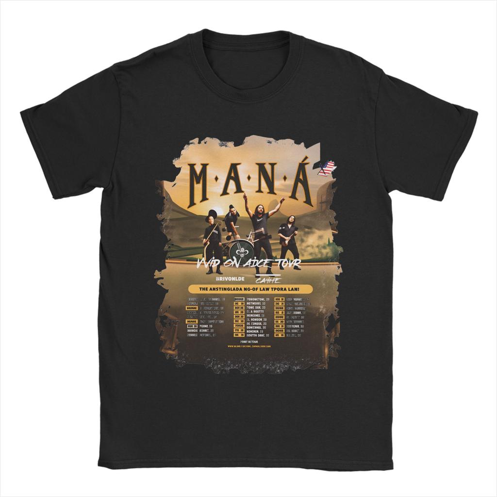 Rock Band MUnisexÁS Tour 2026 T Shirt Beach Cotton TShirts For Unisex Trending Casual Tee Shirt Short Sleeve Streetwear Tops
