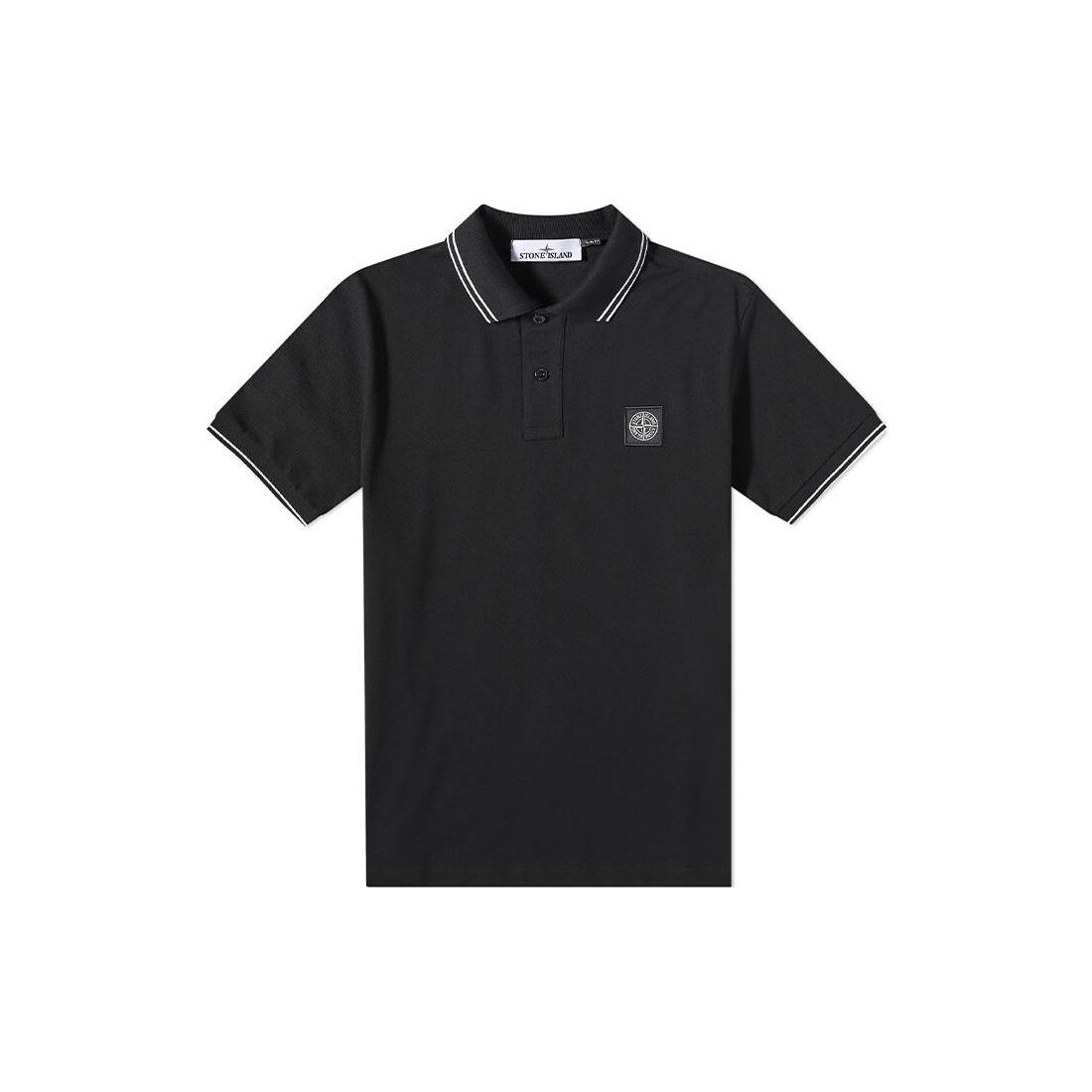 STONE ISLAND Мужские топы-поло с полосатой отделкой Ss23 Черный 10152SC18-A0029 M