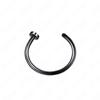 ASTM F136 Titanium D Shaped Nose Piercing Implant Grade Titanium Gothic Pierced Nose Ring 18G 20G Classic Piercing Body Jewelry