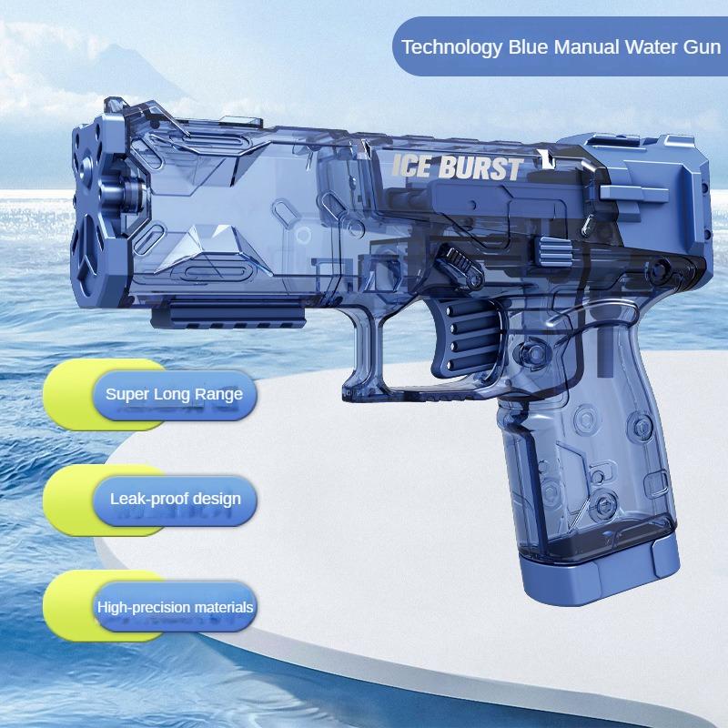 Portable Water Gun Kids Manual Ice Burst Automatic Reloading Waterguns Summer Outdoor Pool Garden Fight Games Toys For Kids