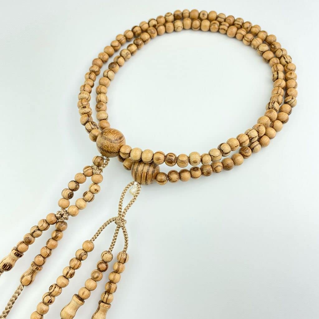 Myorenka Gebet Nichiren Sekte Holzgebet geeignet für Männer und Größe Tiger gestrandete Gebetsperlen Gebetsperlenbeutel Naturholz Odawaku Sanskrit