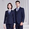 TLOMAN Wrinkle-Free Navy Blue Business Suit Set for Men and Women