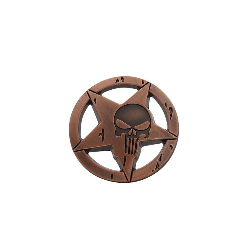 

Премиальная круглая пятиконечная звезда Череп Mastermind для мотоциклетного шлема, гоночного ноутбука, капота автомобиля, крыла, хвоста, задняя наклейка, эмблема, значок, стикер red-metal