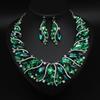 European and American Fashion Necklace Women's Earrings Set Luxury Bridal Banquet Dress with Accessories